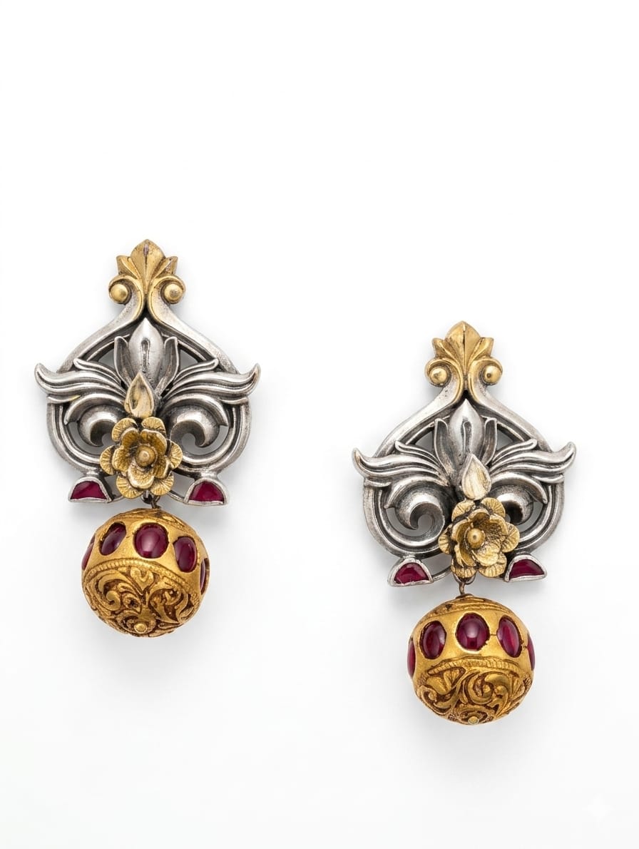 Dual tone earring