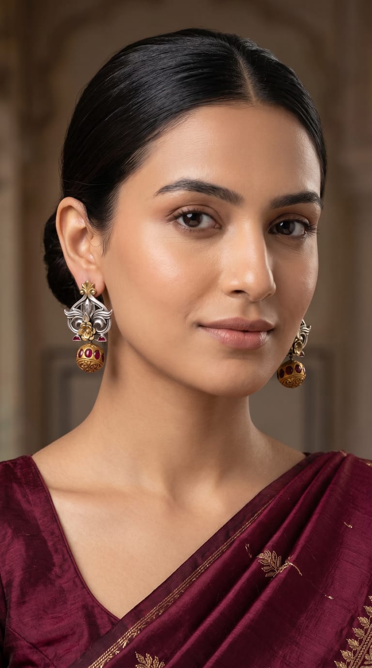 Dual tone earring