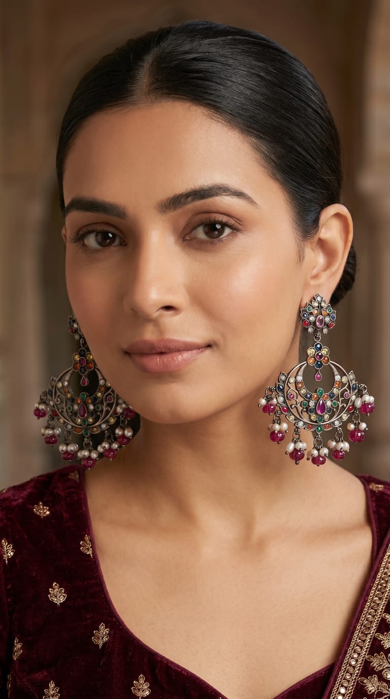 Navratan Earrings
